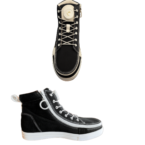 GabeTop black high-top shoes